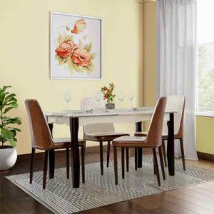 DT-Dove Glass Top Dining Set
