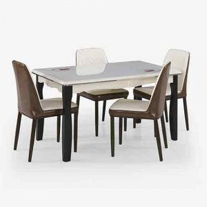 DT-Dove Glass Top Dining Set