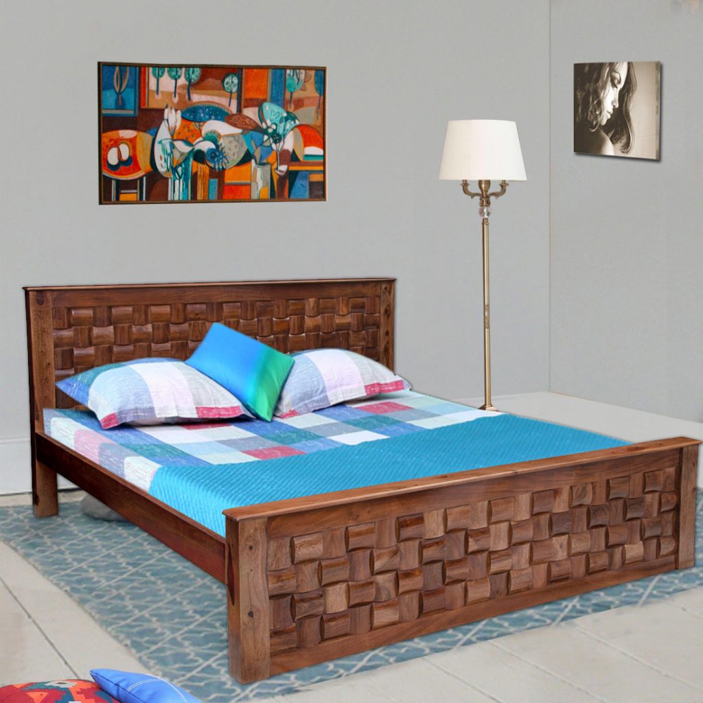 wooden cot queen size wooden furniture cot Max Furn India