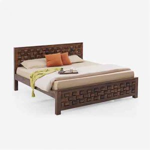 teak wood king size bed price