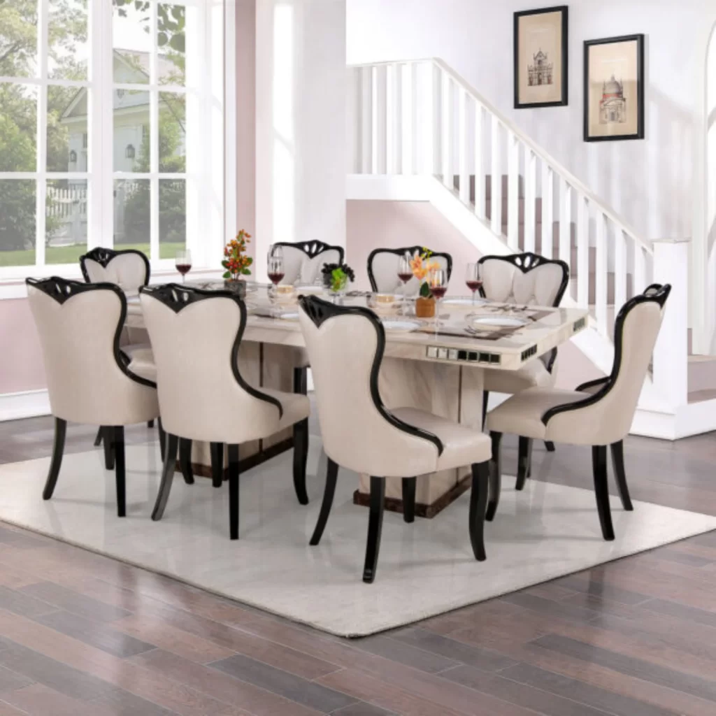 Marble Dining Table 1+8 Set 8 Seater Dining Furniture