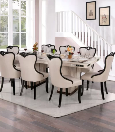 Marble Dining Table 1+8 Set 8 Seater Dining Furniture