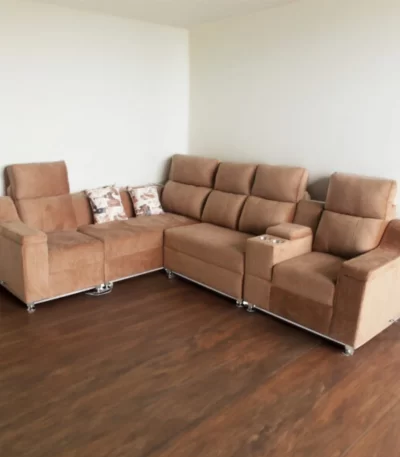 Cuba Lounger 1+Console+2+1+Lounger sofa set with integrated console, extended lounger, premium upholstery and luxurious seating comfort