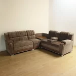 Domingo corner sofa set 2+2+1+C in Noble-03 fabric with elegant design for modern living room interiors