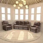Rambo recliner sofa set 3+1+1 in Noble 7208 fabric with elegant design for modern living room interiors