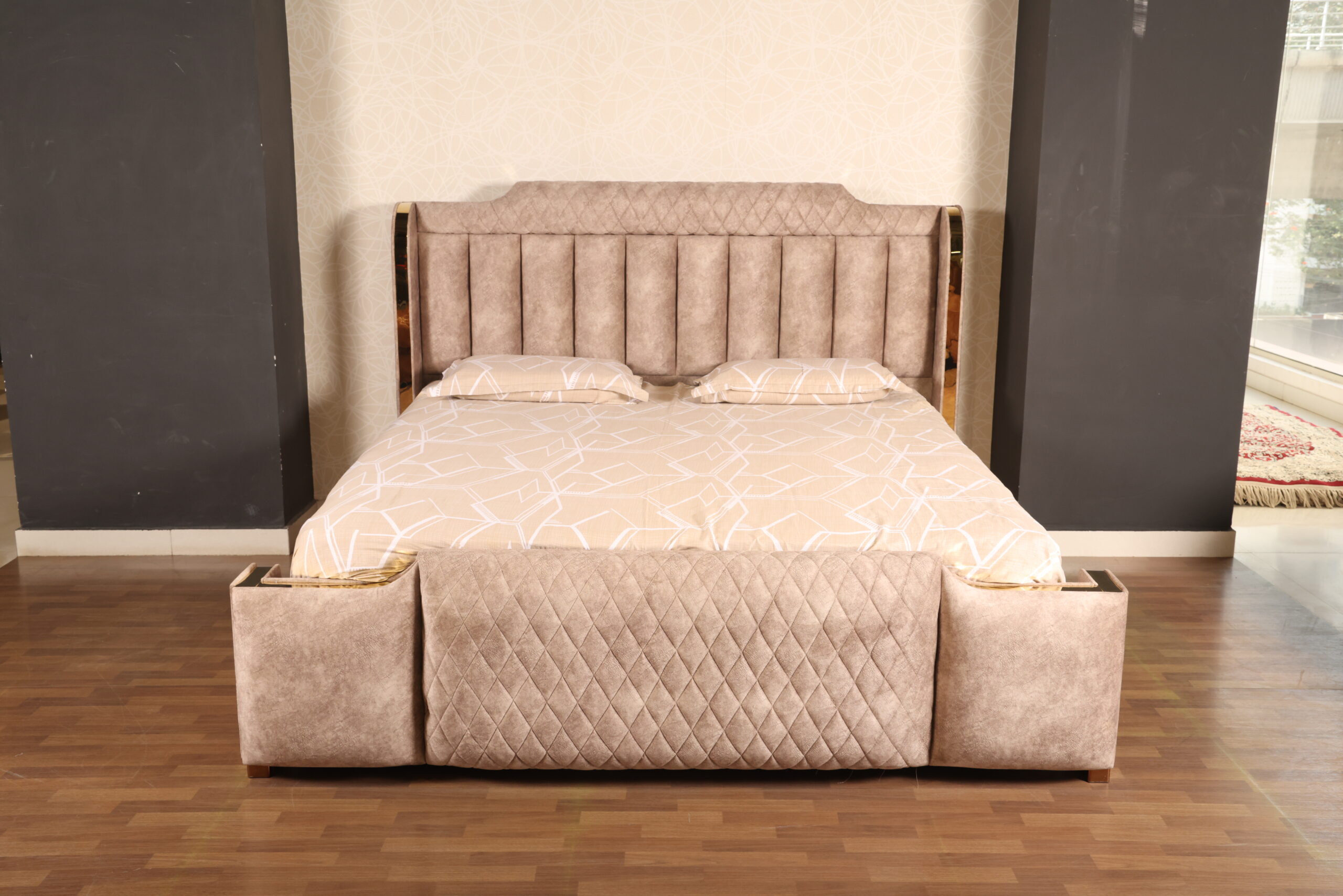 4R6A4651 BD-Barfi Hydraulic Storage Cushion Cot (72x78) - Image 1